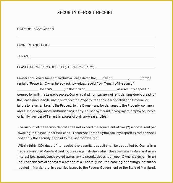 Free Washington State Rental Agreement Template Of Residential Lease Rental Agreement and Deposit Receipt
