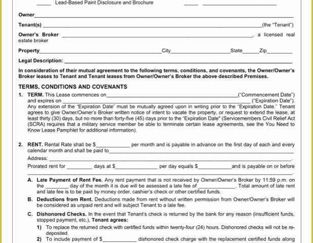 Free Washington State Rental Agreement Template Of Washington Residential Lease Agreement