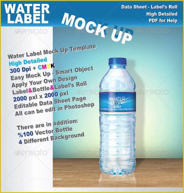 Free Water Bottle Label Template Of 24 Sample Water Bottle Label Templates to Download