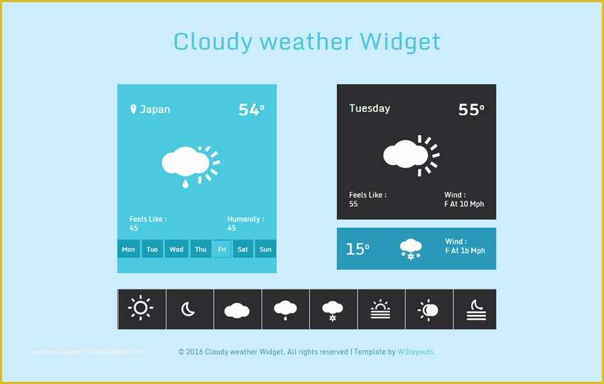 Free Weather Website Templates Of Cloudy Weather Wid Responsive Template W3layouts