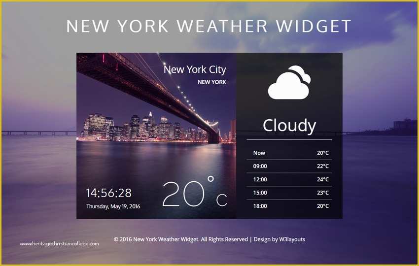 Free Weather Website Templates Of New York Weather Wid A Flat Responsive Wid Template