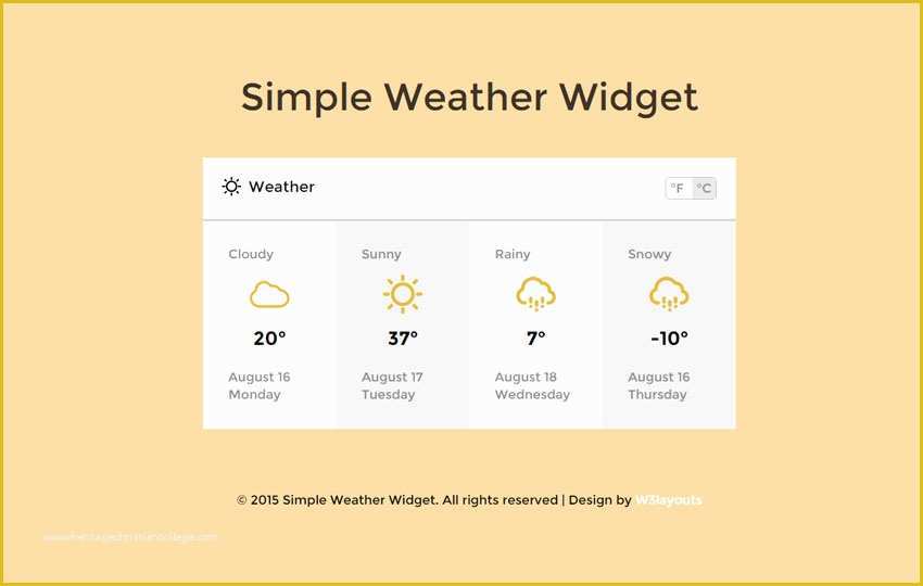 Free Weather Website Templates Of Simple Weather Wid Responsive Template by W3layouts