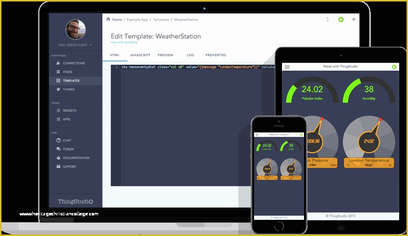 Free Weather Website Templates Of Thingstudio – Human Interfaces for the Internet Of Things