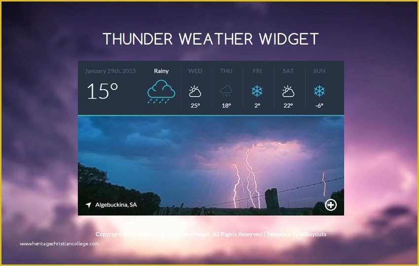 Free Weather Website Templates Of Thunder Weather Wid Responsive Template W3layouts