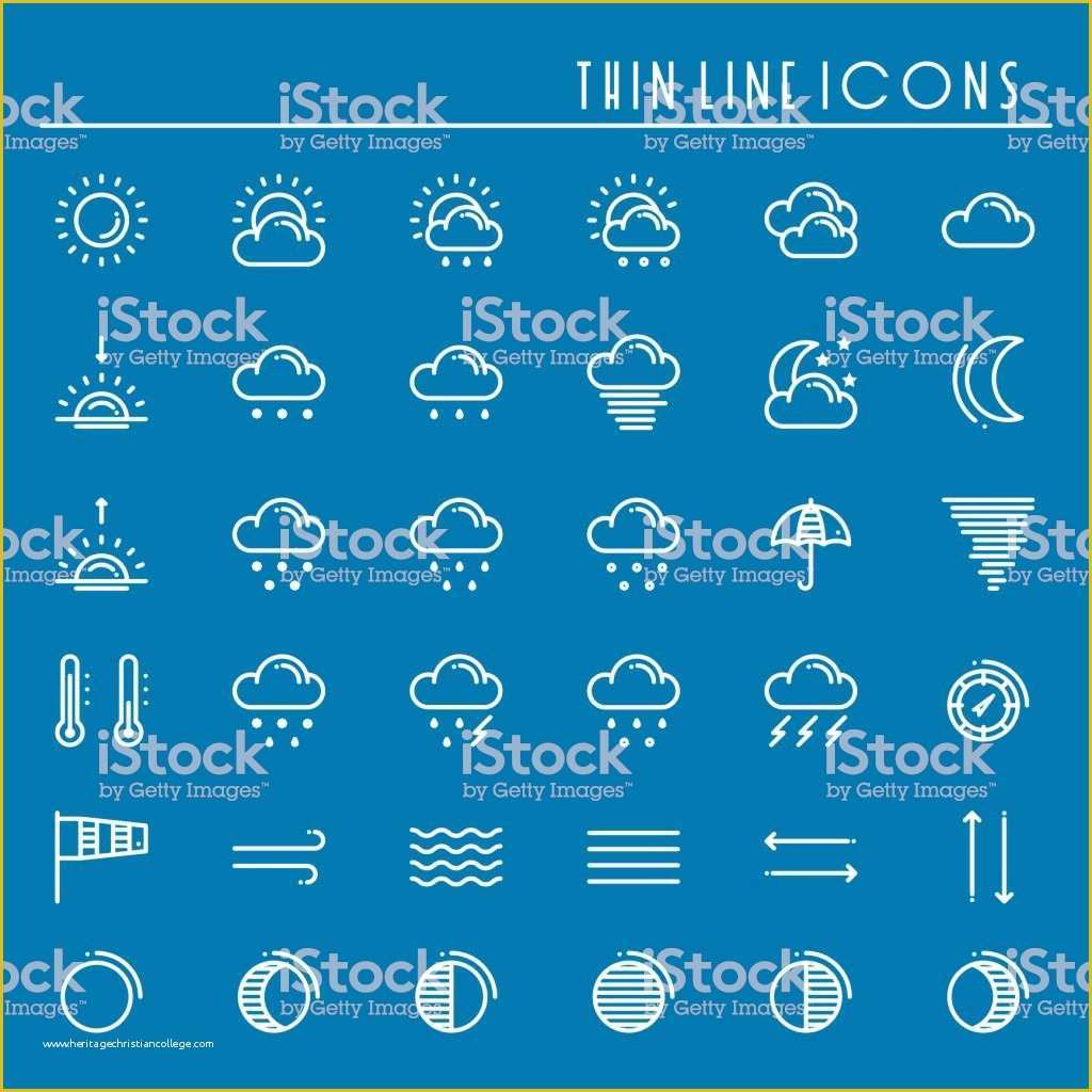 Free Weather Website Templates Of Weather Pack Line Icons Set Meteorology Weather forecast