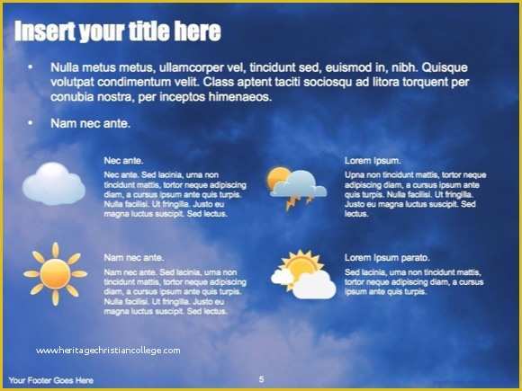 Free Weather Website Templates Of Weather Powerpoint Template Free