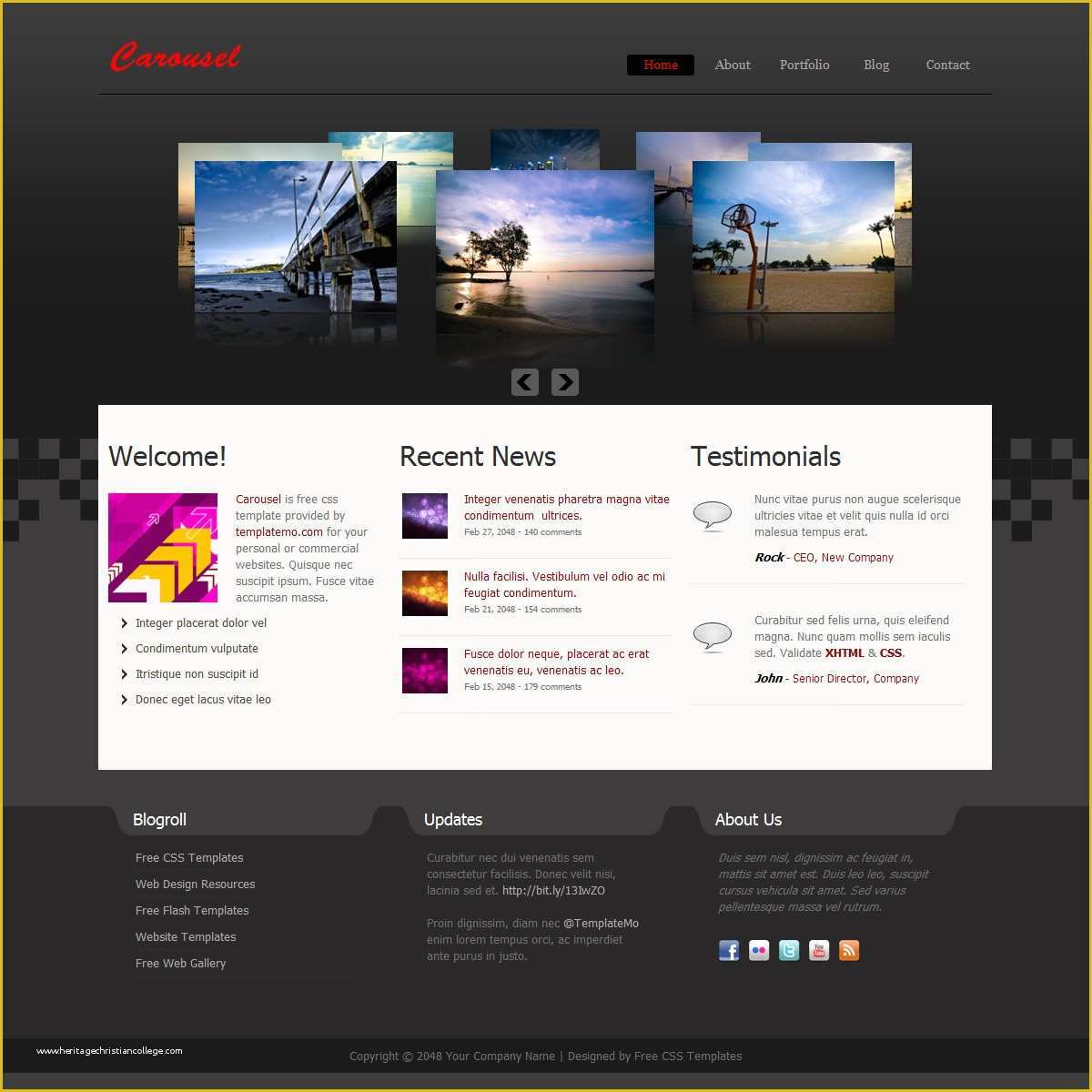 Free Web Application Templates with Css Of Best Free Css Templates for the Year 2012