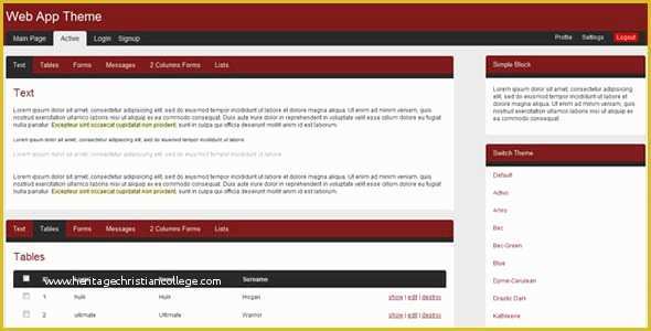 Free Web Application Templates with Css Of Free and Premium Css HTML Admin Templates and Skins