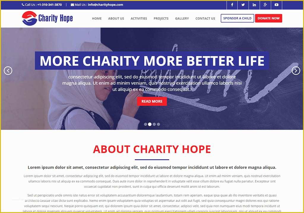Free Web Templates Bootstrap Of Charity Website Template Free Bootstrap Charity Hope