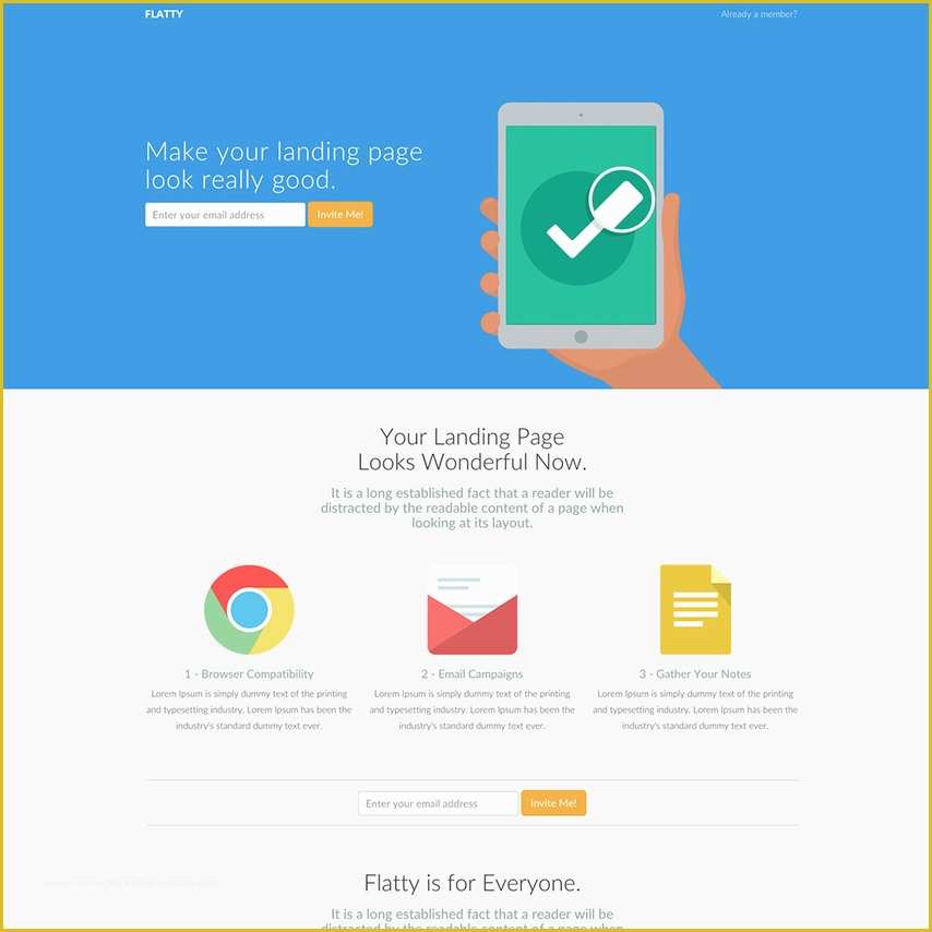 Free Web Templates Bootstrap Of Flatty Free Responsive Bootstrap Website Template