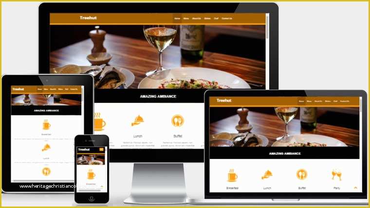Free Web Templates Bootstrap Of Free Restaurant Template Hotel Web theme
