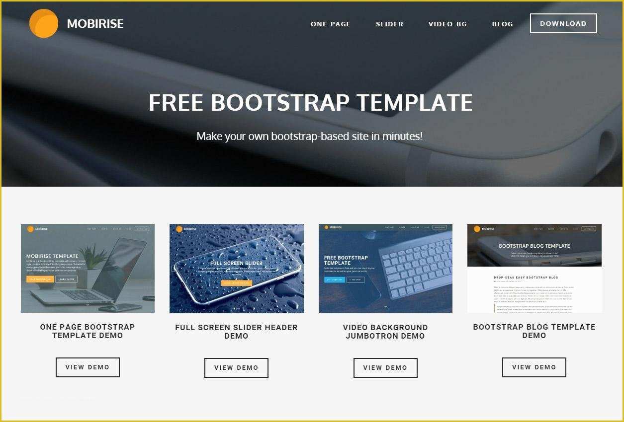 Free Web Templates Bootstrap Of Mobirise Bootstrap Template