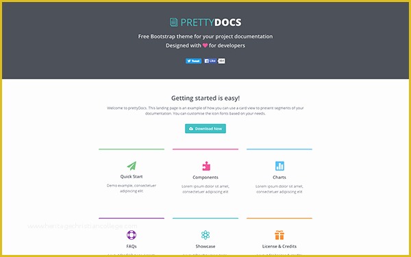 Free Web Templates Bootstrap Of Prettydocs Free Bootstrap theme for Developers and