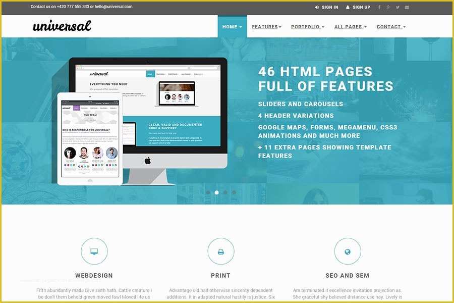 Free Web Templates Bootstrap Of Universal 45 Pages Free Bootstrap 4 Business & E