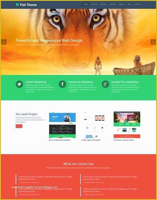 Free Website Design Templates Of 50 Best Flat Design Website Templates Free & Premium