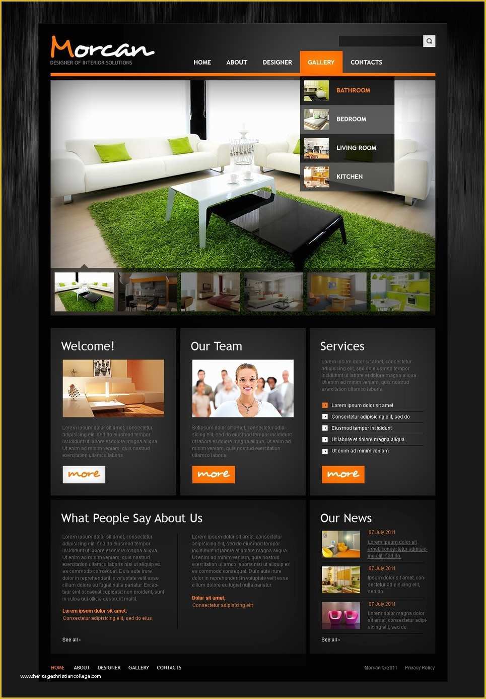 Free Website Design Templates Of Interior Design Website Template