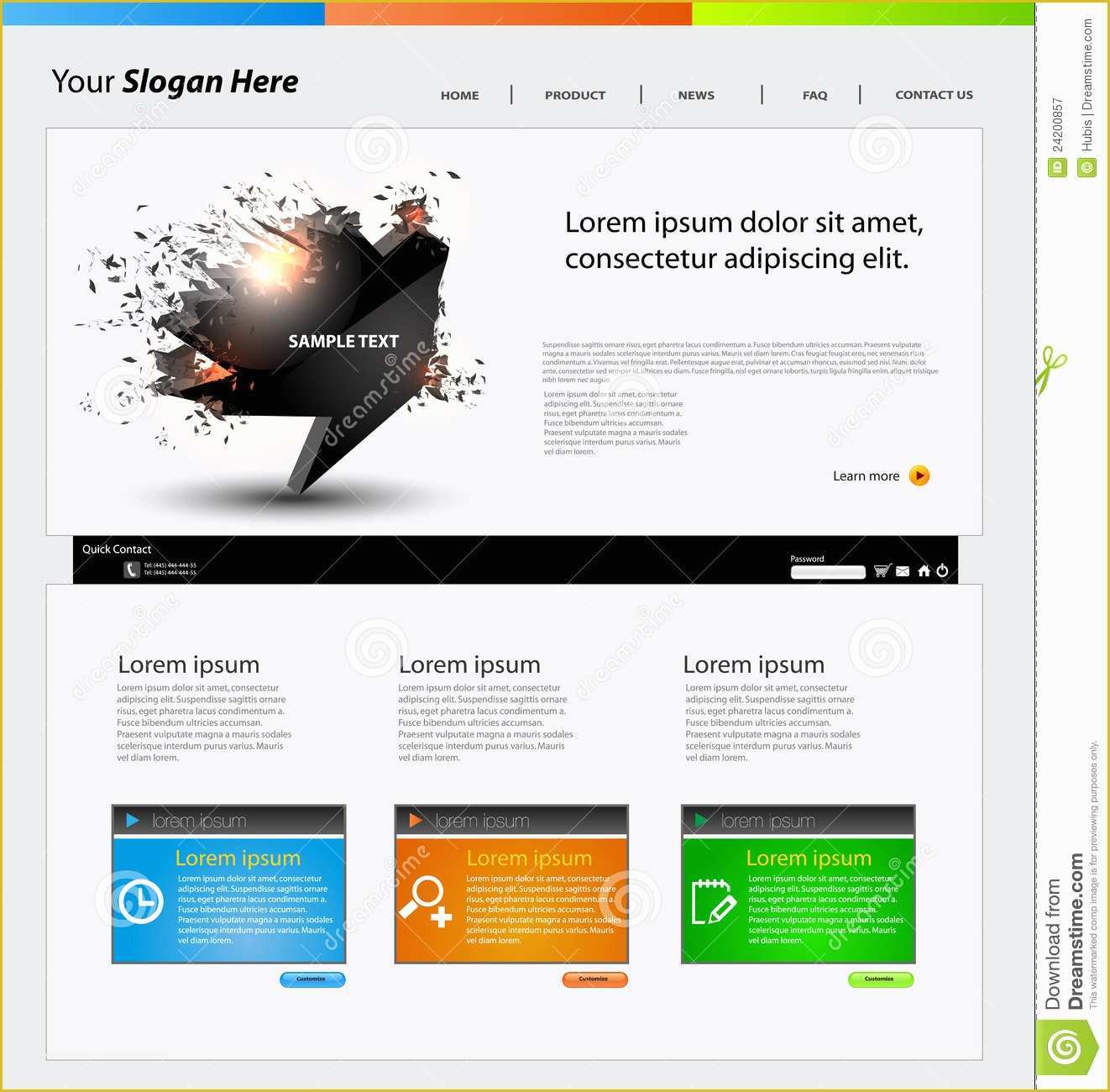 Free Website Design Templates Of Web Design Template Stock Vector Illustration Of