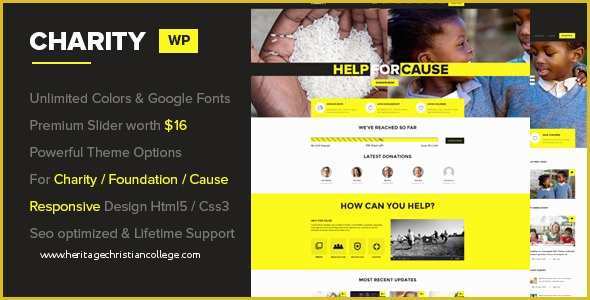 Free Website Templates for Charity organization Of Charity Foundation Fundraising Wordpress theme by