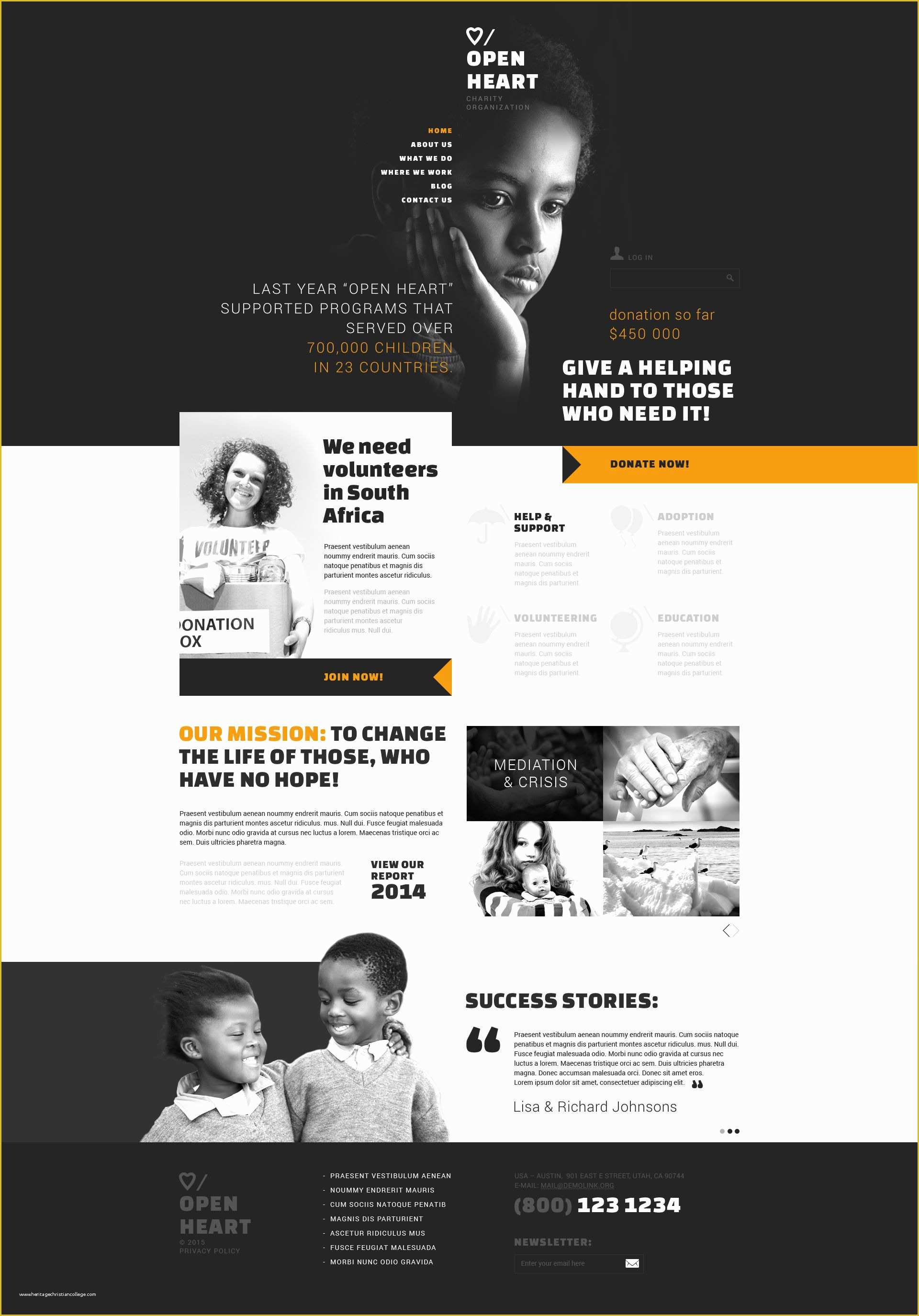 Free Website Templates for Charity organization Of Charity Joomla Template