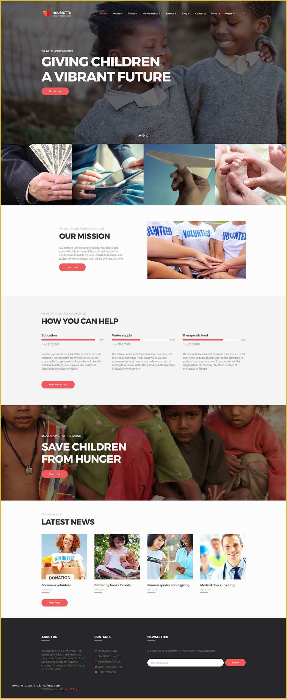 Free Website Templates for Charity organization Of Charity organization HTML5 Template