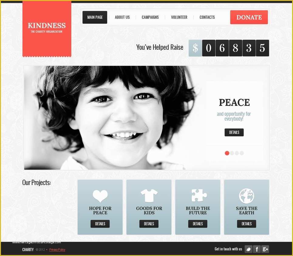 Free Website Templates for Charity organization Of Charity Website Template