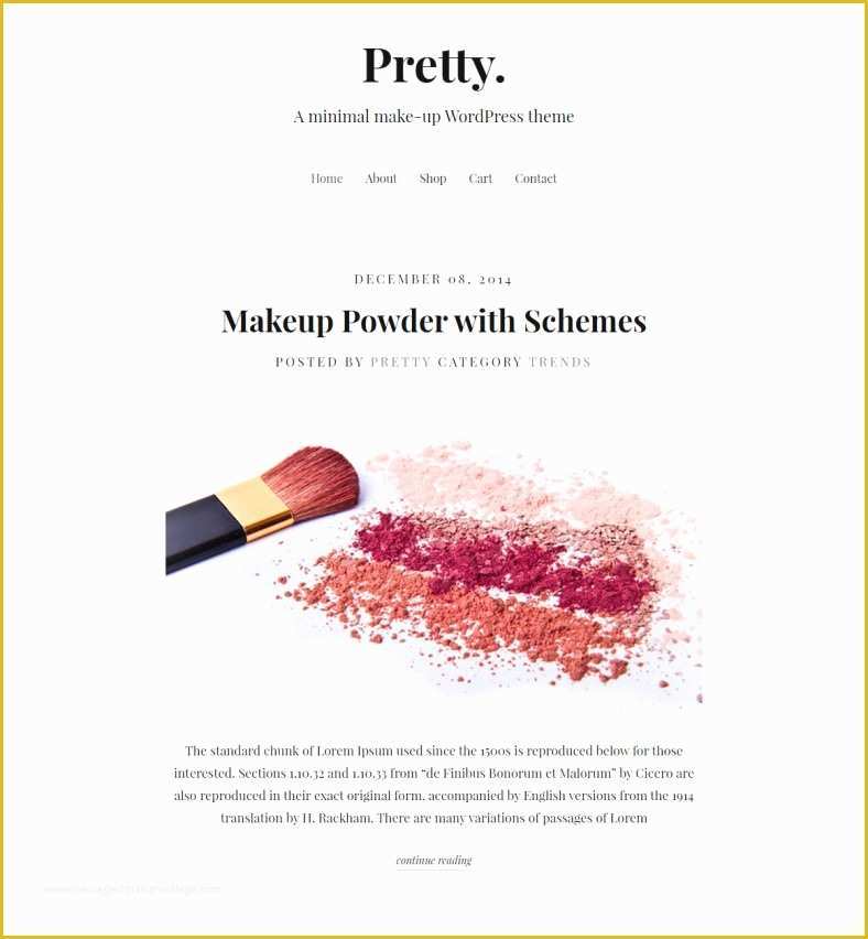 Free Website Templates for Makeup Artist Of 15 Make Up Artists Wordpress themes & Templates