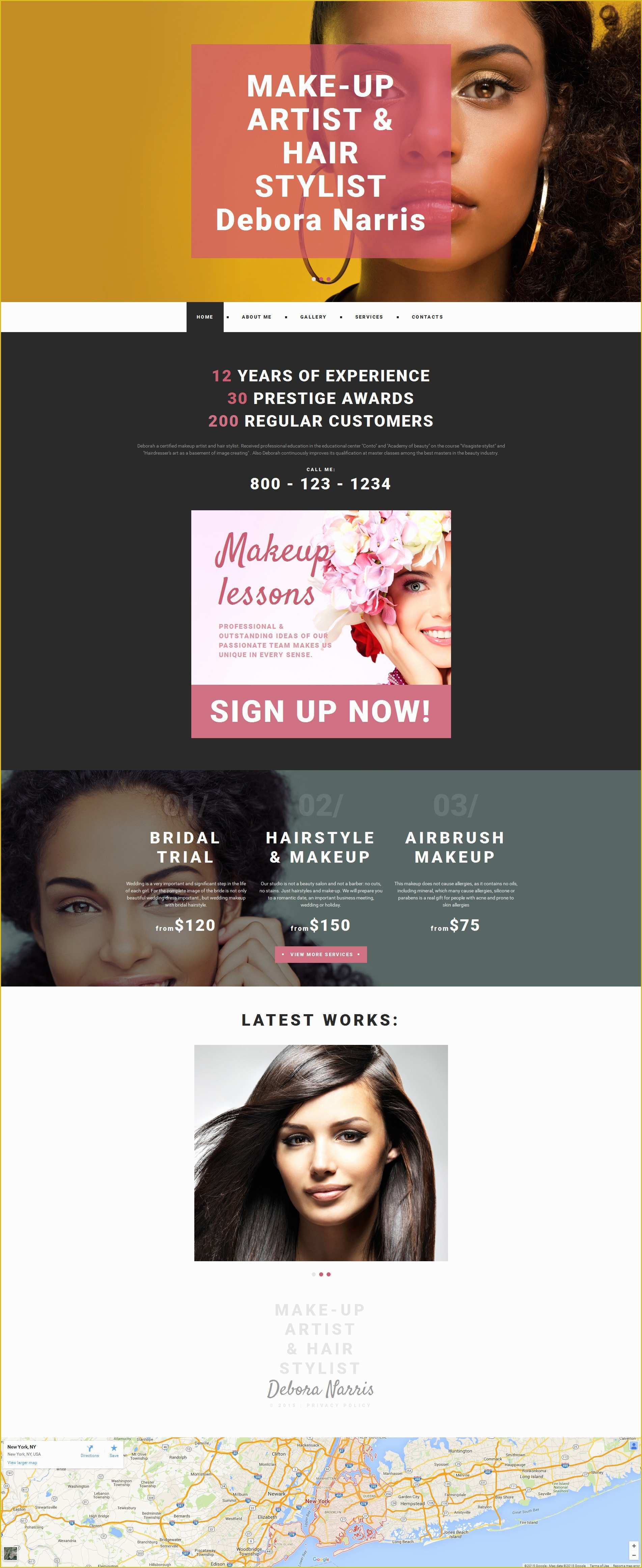Free Website Templates for Makeup Artist Of Make Up Artist Website Builder