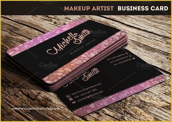 Free Website Templates for Makeup Artist Of Makeup Artist Business Card Business Card Templates On