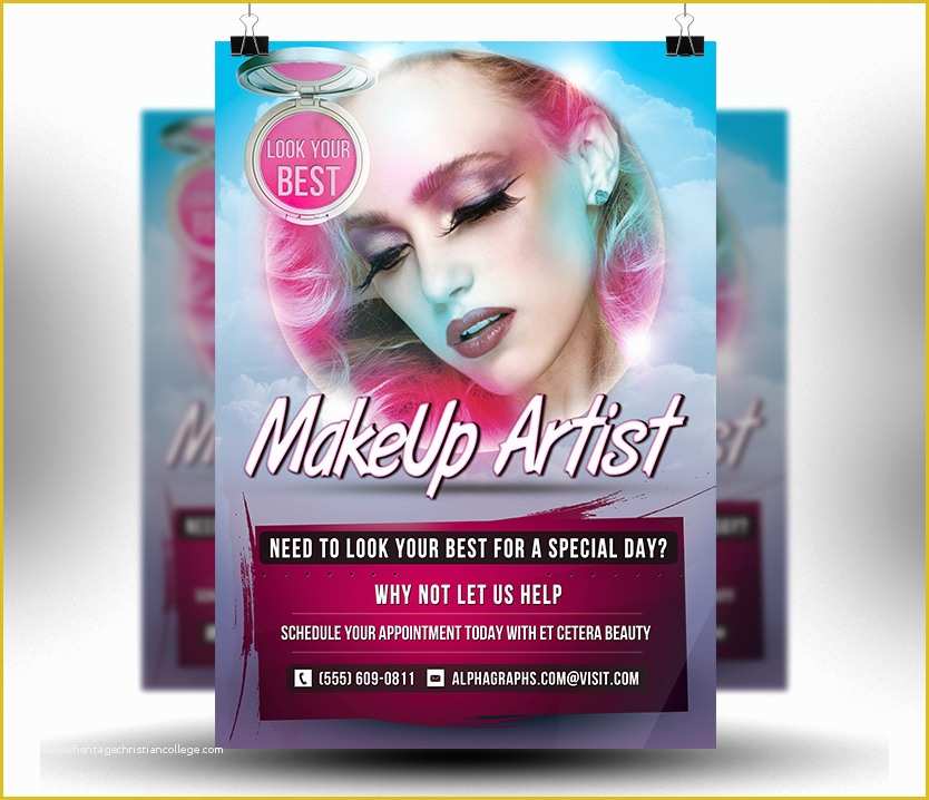 Free Website Templates for Makeup Artist Of Makeup Artist Flyer Template Free Yourweek Db8deaeca25e