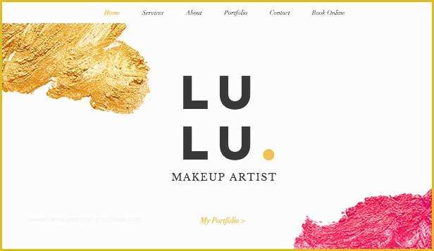Free Website Templates for Makeup Artist Of Professional Makeup Wix Template