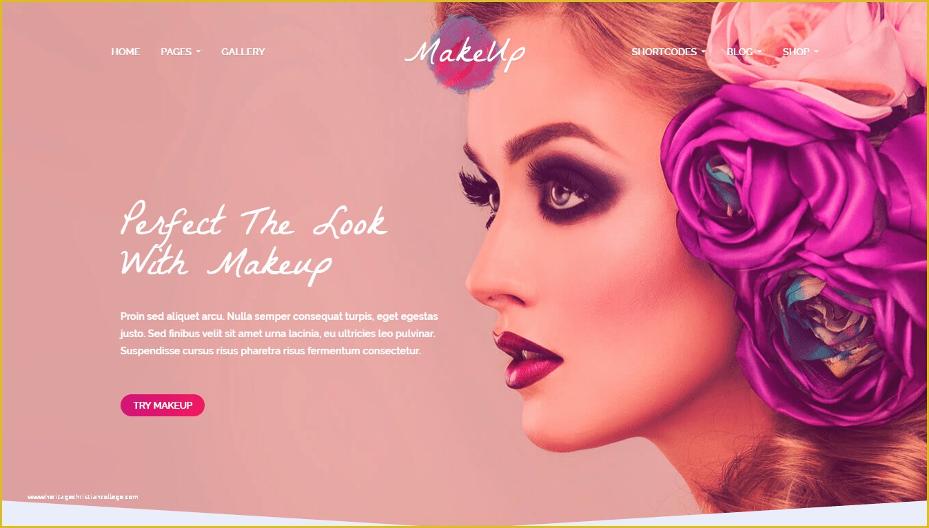 Free Website Templates for Makeup Artist Of the Beautiful and attractive Wordpress Makeup themes List