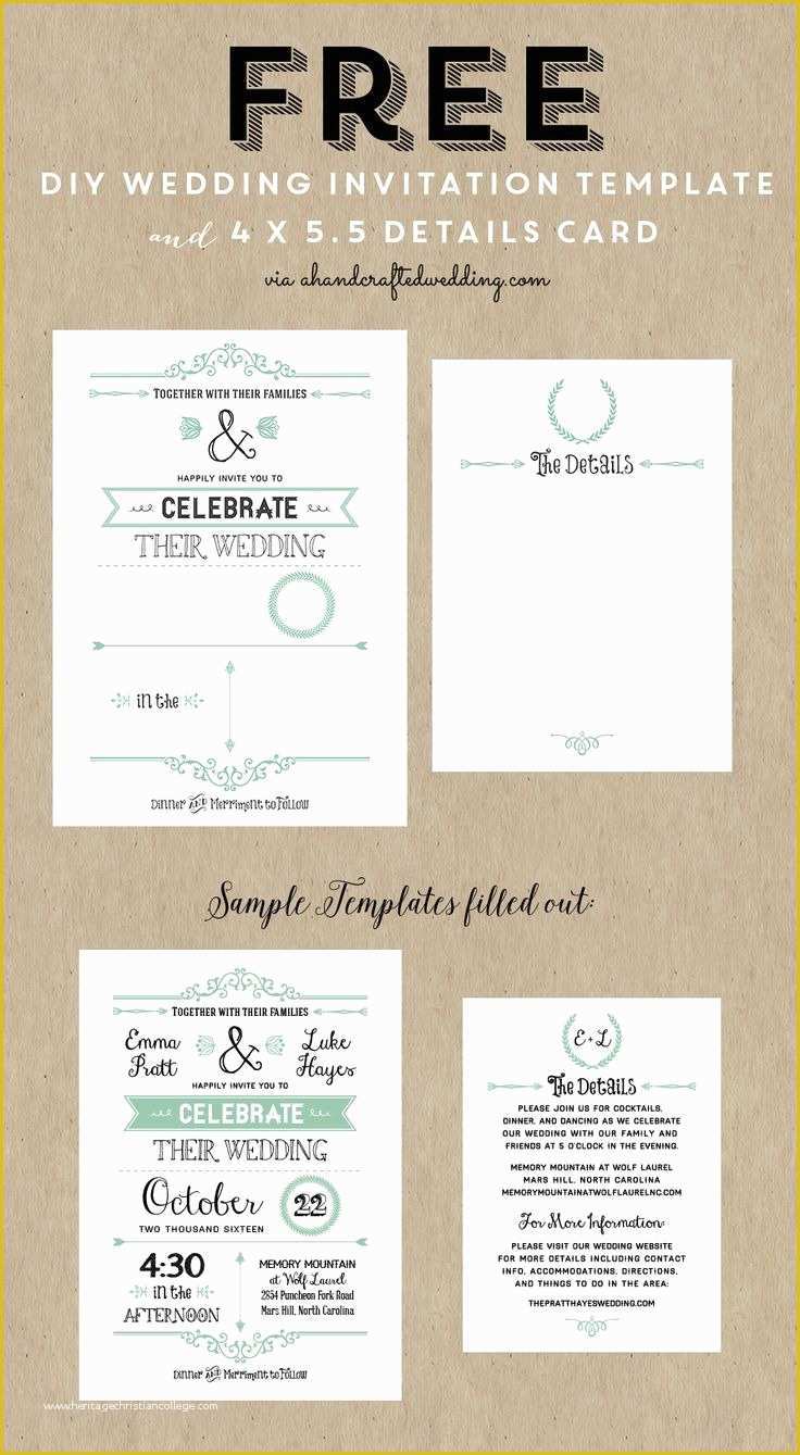 Free Wedding Design Templates Of Diy Wedding Invitations Templates