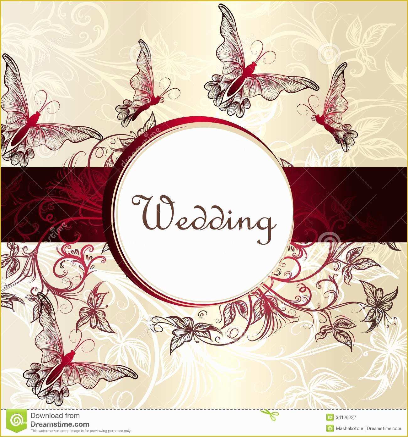 Free Wedding Design Templates Of Wedding Invitation Card for Design Stock Vector