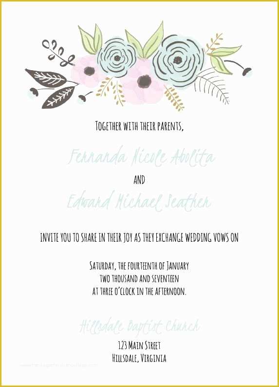 Free Wedding Invitation Templates for Word Of 529 Free Wedding Invitation Templates You Can Customize