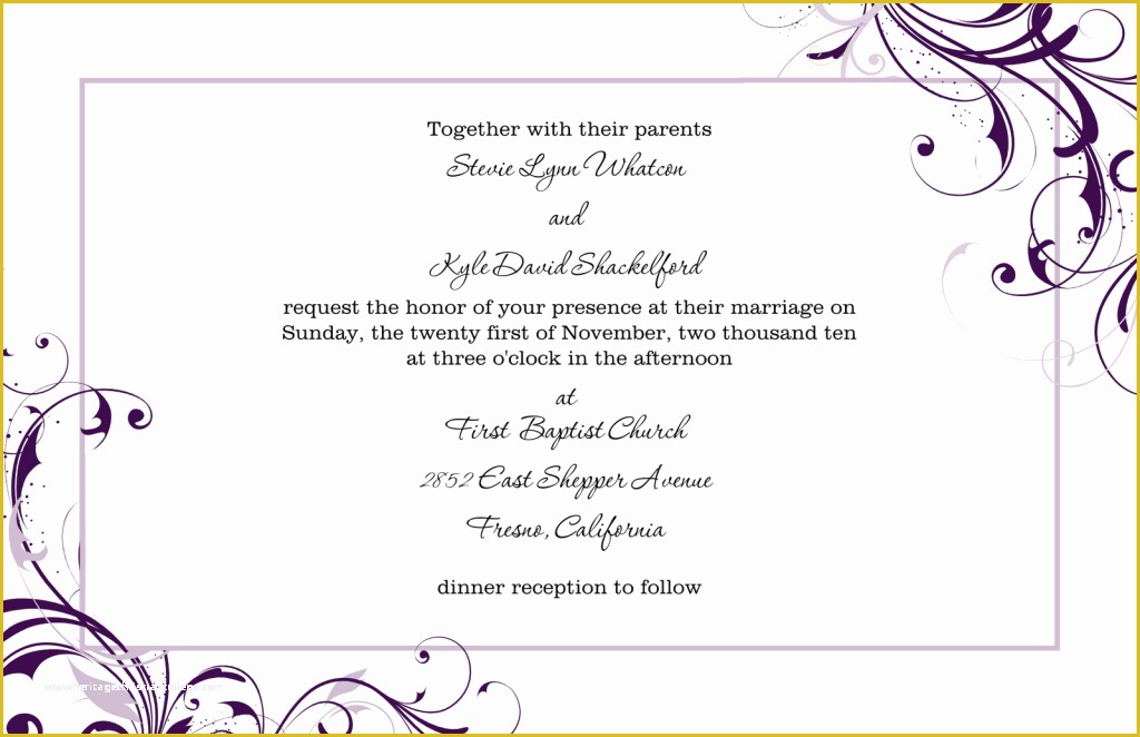 Free Wedding Invitation Templates for Word Of 8 Free Wedding Invitation Templates Excel Pdf formats
