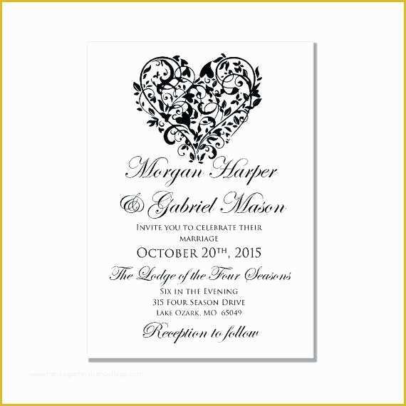 Free Wedding Invitation Templates for Word Of Free Printable Heart Templates Shaped Template Word