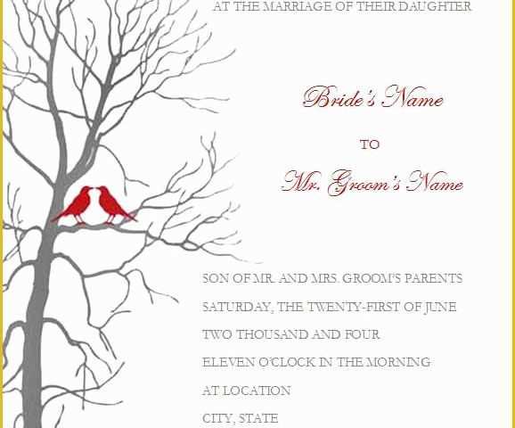 Free Wedding Invitation Templates for Word Of Free Wedding Invitation Templates for Word