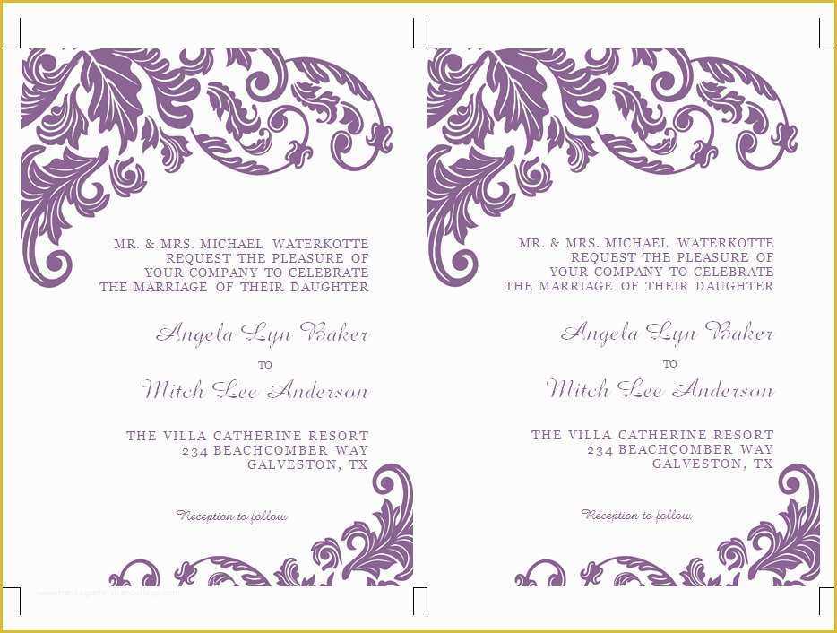 Free Wedding Invitation Templates for Word Of Microsoft Office Invitation Templates Free Word
