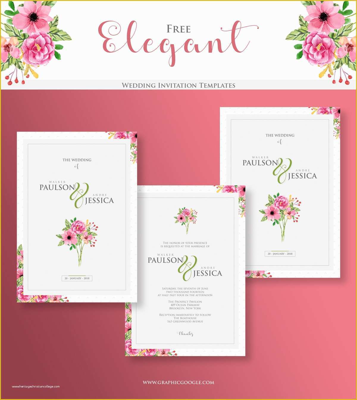 Free Wedding Invitation Templates Of Free Elegant Wedding Invitation Templates