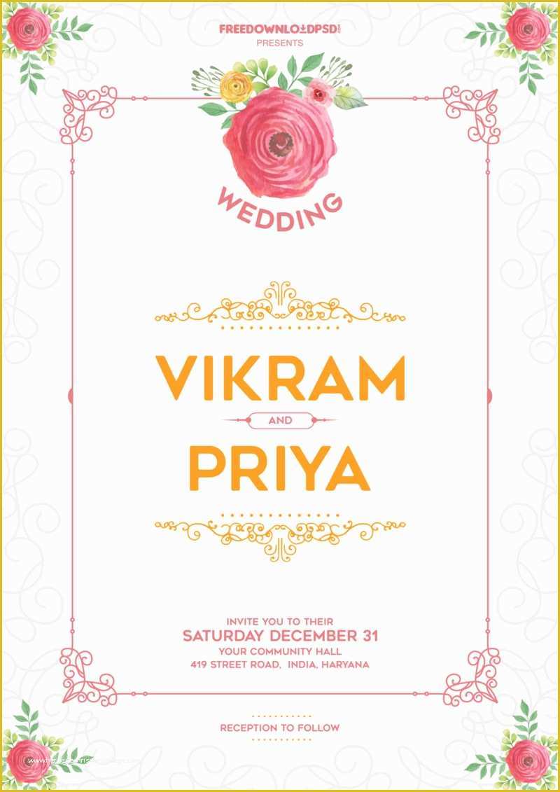 Free Wedding Invitation Templates Of Wedding Invitation Template