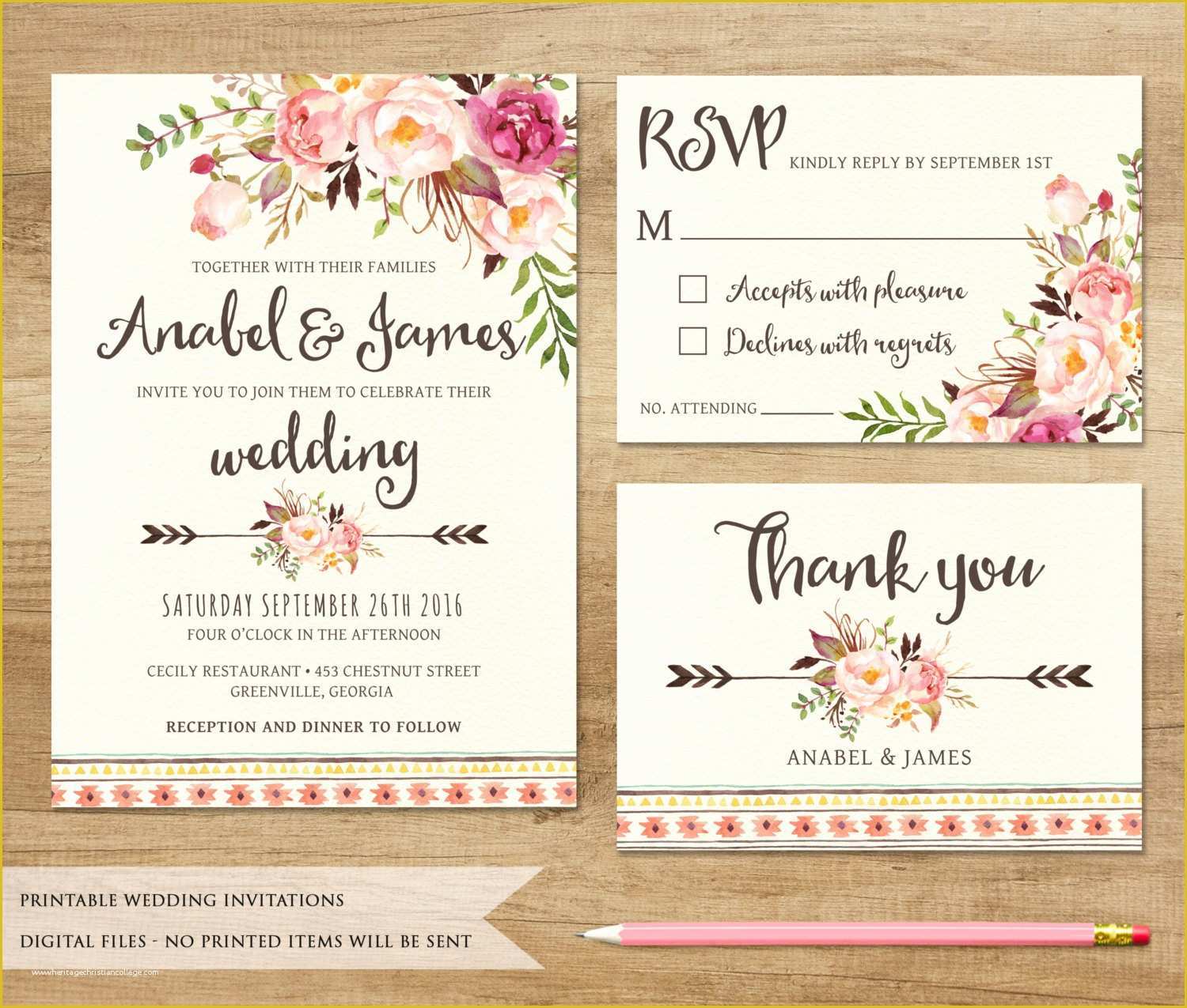 Free Wedding Invitation Templates Of Wedding Invitation Templates Bohemian Wedding Invitations