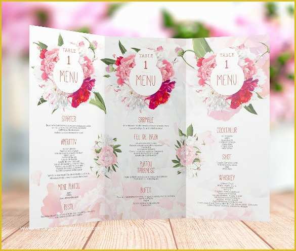 Free Wedding Menu Template Of 31 Wedding Menu Templates