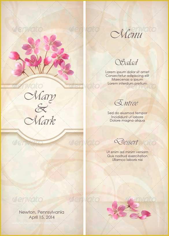 Free Wedding Menu Template Of 36 Wedding Menu Templates – Free Sample Example format