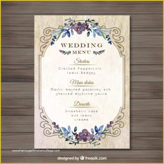 Free Wedding Menu Template Of 40 Free Wedding Invitation Templates Xdesigns