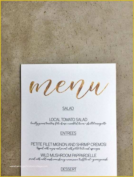 Free Wedding Menu Template Of Free Download Gold Menu Template