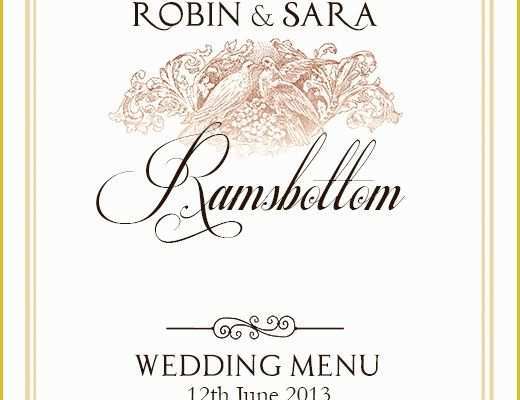 Free Wedding Menu Template Of Free Wedding Menu Design – Shop Templates On Behance