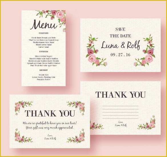 Free Wedding Menu Template Of Ready to Print Wedding Menu Template for Download