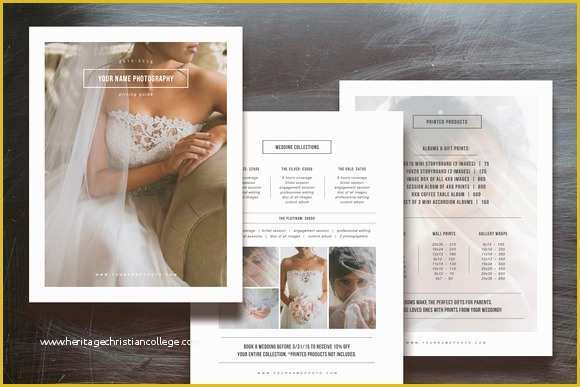 Free Wedding Pricing Template Of Grapher Pricing Guide Set Flyer Templates On