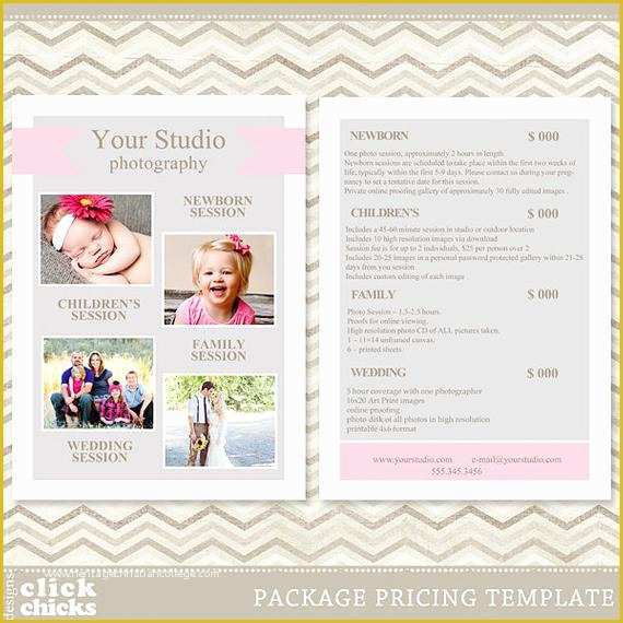 Free Wedding Pricing Template Of Graphy Package Pricing List Template Price List Price