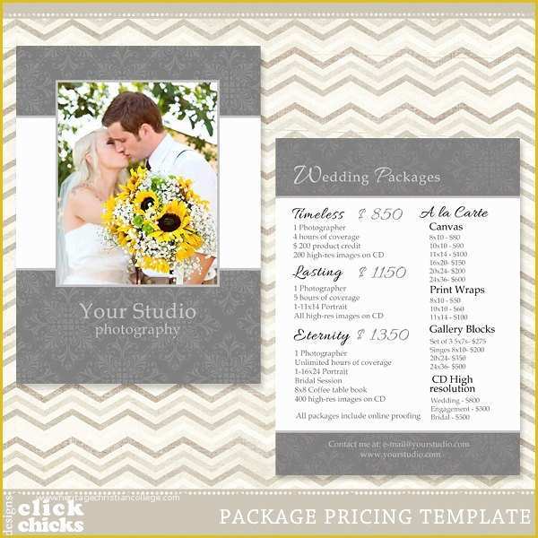 Free Wedding Pricing Template Of Graphy Package Pricing List Template Wedding Price List